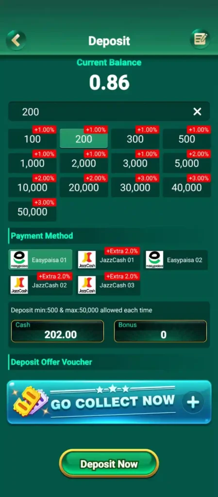 Lucky PK777 Deposit