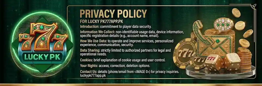 Lucky PK777 Game Privacy Policy