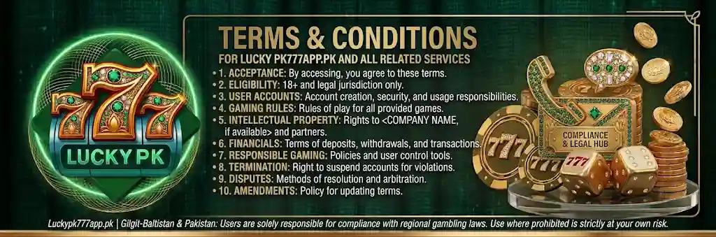 Lucky PK777 Game Terms & Conditions